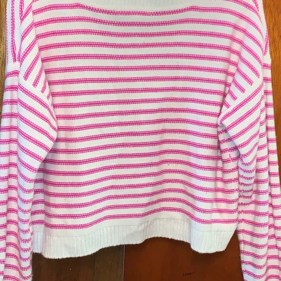 Pink and white striped sweater - Picture 2 of 2